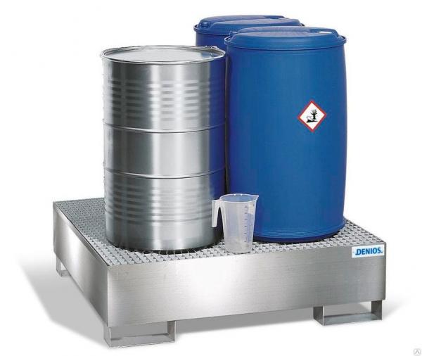 Сточный поддон 205 л из нержавеющей стали под 4 х 205 л бочки